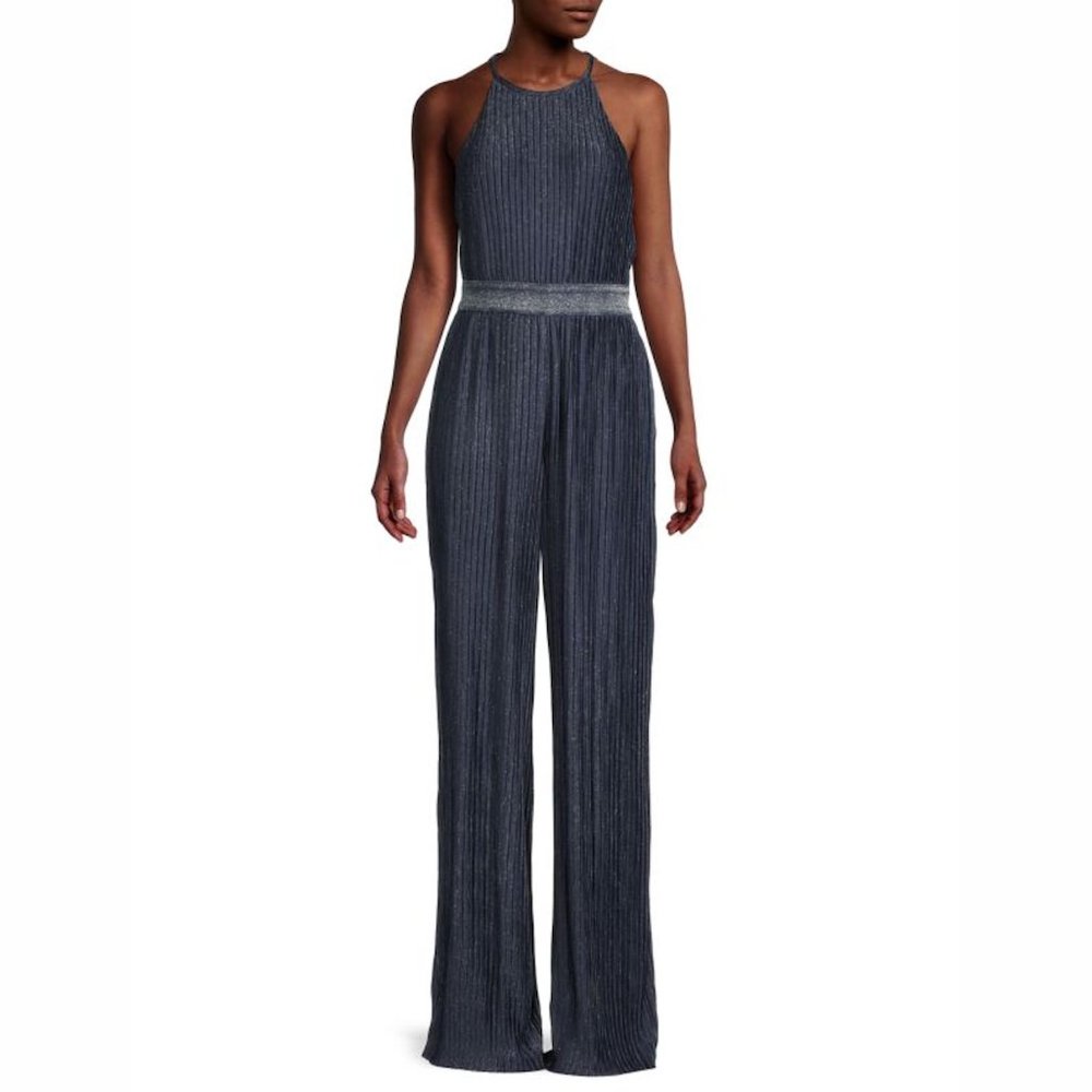 Ramy Brook - Sharlene Metallic Wide-Leg Jumpsuit - NWT - Sz 2